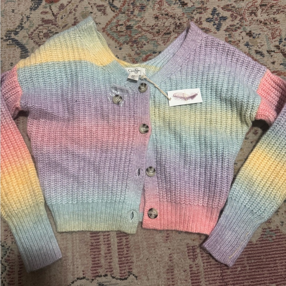 NWT Jessica Simpson multicolor pastel cardigan